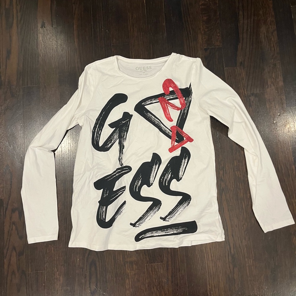 Guess Teen Girls Long Sleeve T-shirt - Size 14 - NEW WITH TAGS